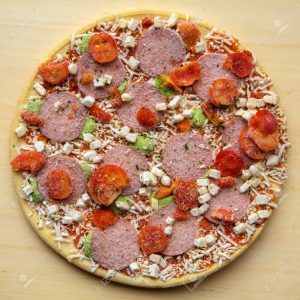 pizza congelada de salami