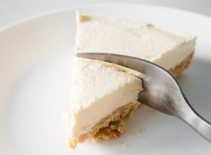 Rebanada de cheesecake saludable