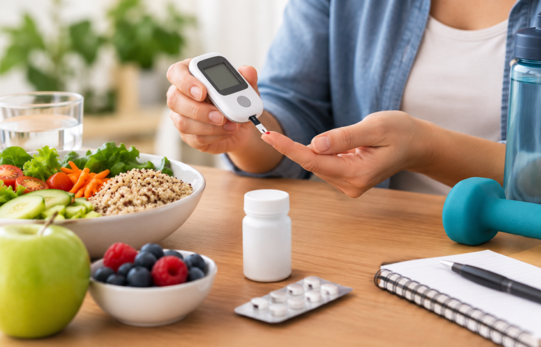 Mujer con diabetes tipo 2